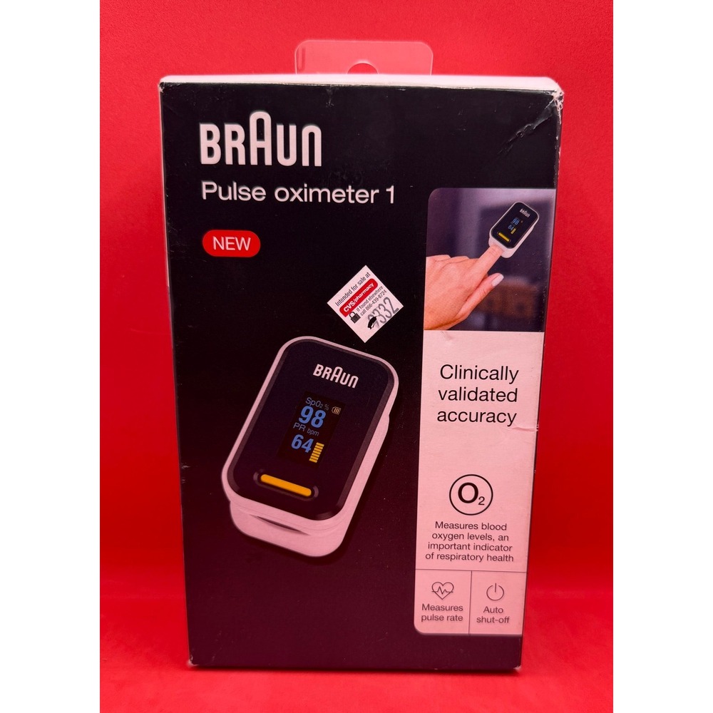 Braun BPX800US Pulse Oximeter with Clinically Validated Accuracy Open Box